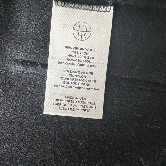 The Row Navy Blue Virgin Wool Blend Blazer w/ 3/4 Sleeves, Size 6 - Picture 6 of 8